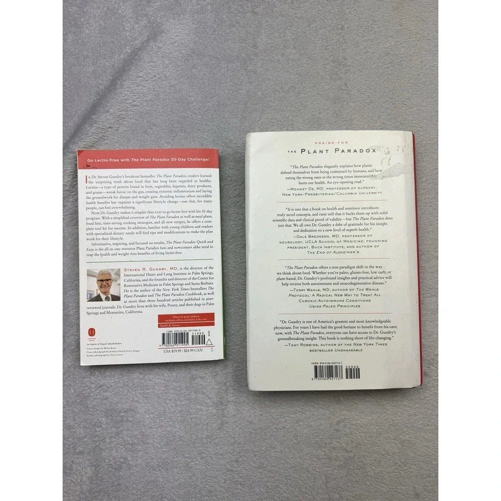 Steven R. Gundry, MD The Plant Paradox Hardcover 2017 w/ Dust Jacket